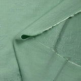 Viscose crepe Lily embroidered water green foliage