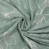 Mottled water green Ariel embroidered canvas