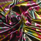 Maille imprimé fuchsia et doré