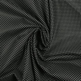 Dots printed cotton 1mm black background