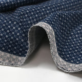 Velours de coton ras imprimé voie lactée gris fond marine
