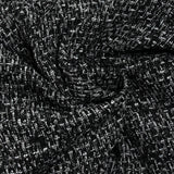 Tweed mezcla de lana negro y gris