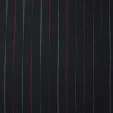 Polyviscose tissée-teinte rayée rouge et gris fond noir