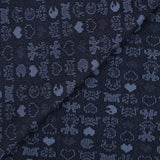 Jacquard polyviscose pacman fond marine