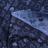 Jacquard polyviscose pacman fond marine