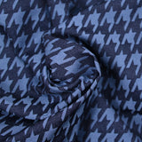 Jacquard polyviscose rooster foot background navy