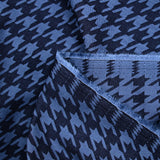 Jacquard polyviscose rooster foot background navy