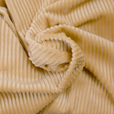 100% beige ribbed cotton velvet
