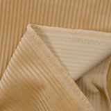 100% beige ribbed cotton velvet
