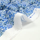 Coton imprimé Matilde fleurs bleu au mètre