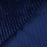 100% navy ribbed cotton velvet