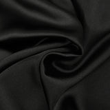Satin de polyester noir
