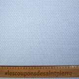 Popeline polycoton jacquard Octave bleu azur et blanc