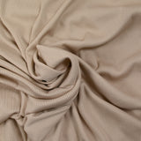 Jersey de polycoton côtelé beige