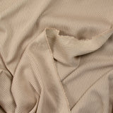 Jersey de polycoton côtelé beige
