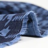 Jacquard polyviscose rooster foot background navy