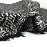 Black and white chevron mixed wool