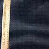 Maille Milano polyviscose double rayure fond marine