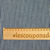 Jean's coton rayé bleu et écru