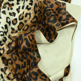 Faux fur mi-long leopard hairs