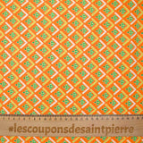Fondo naranja vintage estampado viscosa
