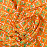 Fondo naranja vintage estampado viscosa