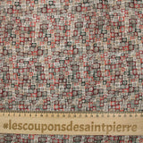 Viscosa estampada retro roja y verde