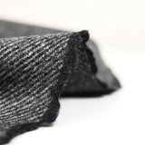 Mezcla de lana en espiga 6cm negro y gris