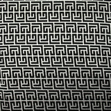 Satin de soie imprimé monogramme fond blanc