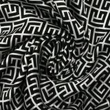 Satin de soie imprimé monogramme fond blanc