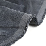 Velours polyester fines côtes gris acier