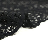 Dentelle festonnée rosaces noir