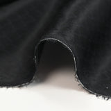 Satin de soie imprimé peau de serpent fond noir