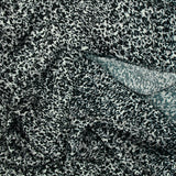 Satin polyester imprimé camouflage gris et noir