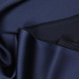 Crêpe envers satin polyester bleu marine