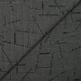 Maille Milano polyester Lurex pied-de-puce craquelé noir et blanc