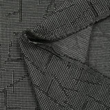 Maille Milano polyester Lurex pied-de-puce craquelé noir et blanc