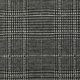 Punto Milano de poliéster Lurex Príncipe de Gales blanco y negro