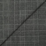 Punto Milano de poliéster Lurex Príncipe de Gales blanco y negro