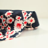 Satin polyester imprimé arborescence fond marine