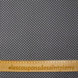 Algodón estampado con pequeños lunares 2mm gris medio