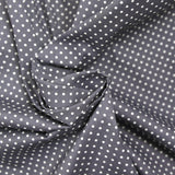 Algodón estampado con pequeños lunares 2mm gris medio