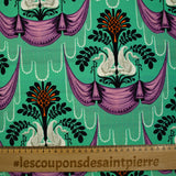 Cotton threesome and viscose belt turquoise background