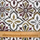 Brown and khaki earthenware prints