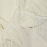 Crêpe viscose lurex rayé fond ivoire