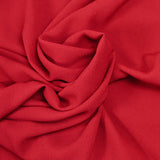 Crepe de poliéster rojo