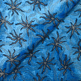 Jersey de terciopelo lurex estrella de mar fondo azul