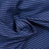 Jacquard polyviscose pied-de-poule fond marine