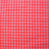 Seersucker Vichy rose fluo et blanc