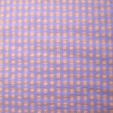 Seersucker vichy beige morado y melocotón